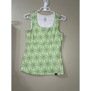 Chlorophylle Y2K Nova Top Green Spiral Geometric Athletic Tank Camisole S